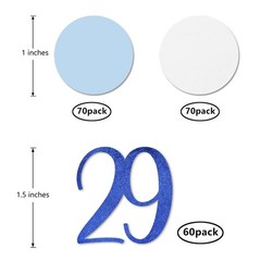 Blue Glitter 29 Confetti 200 PCS 29th Birthday Number Table Decor