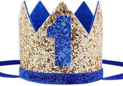 Baby Boy 1st Birthday Crown Headband – Party Supplies for Celebrations