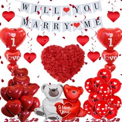 Will You Marry Me Decorations – 534 Pcs Proposal Decorations Kit Love-Bear I …