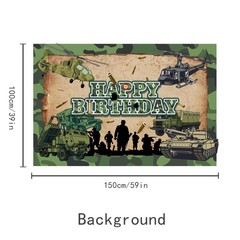 43Pcs Army Party Decorations Military Supplies Includes Soldier Balloons- Ban…