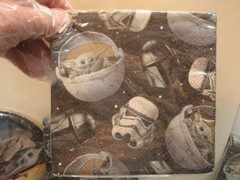 Star Wars Party Decorations Plates Balloons Baby Yoda Banner Table cloth lot set