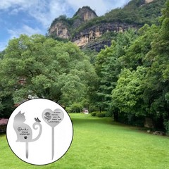 Stainless Steel Heart Commemorative Decoration for Cemetery Memorial Placement