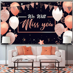 We Will Miss You Banner- Extra Large 72 X 44 Inch, Graduation Backdrop for 2026