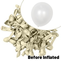 Pearl White Balloons 18 Inch, 12 PCS Extra Large Pearl Balloon Cream Clear La…