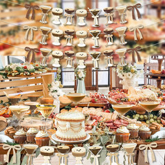 4Pcs Espresso Martini Party Banner Garland, Espresso Martini Glasses Bow Garland