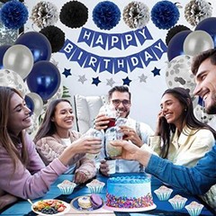 Birthday Decorations Men Blue Birthday Party Decorations for Men Women Boys G…