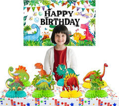 Dinosaur Birthday Party Decorations for 1 2 3 4 5 Year Old Boy, Dinosaur Theme B
