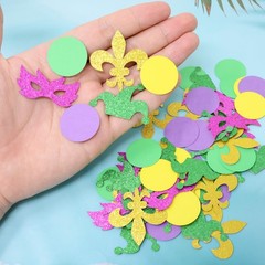Honbay 200PCS Glitter Mardi Gras Party Confetti Decorations Carnival Party Suppl