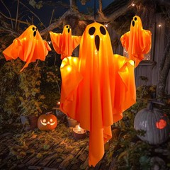 Halloween Glowing Ghost Light Outdoor Decor Garden Prop Party Home Hanging Decor