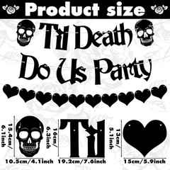 141 Pcs Bride or Die Bachelorette Party Decorations Til Death Do Us Party Favors