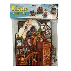 Vintage Pirate Adventures Diecut Cutouts 1996 Beistle 4 Pack Decorations New