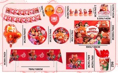 Turning Red Birthday Decoration,Cute Red Panda Party Supplies Tableware Cups Set