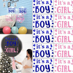 Gender Reveal Balloon Stickers 10 Pcs It’S a Boy or It’S a Girl Party Decoration