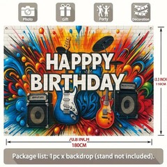 Happy Birthday Banner 71×43 Inch, Large Birthday Party Backdrop Multicolor31