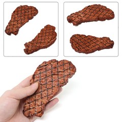 1PCS Fake Steak Plastic Artificial Roast Beef Food Model Ornament Lifelike Co…
