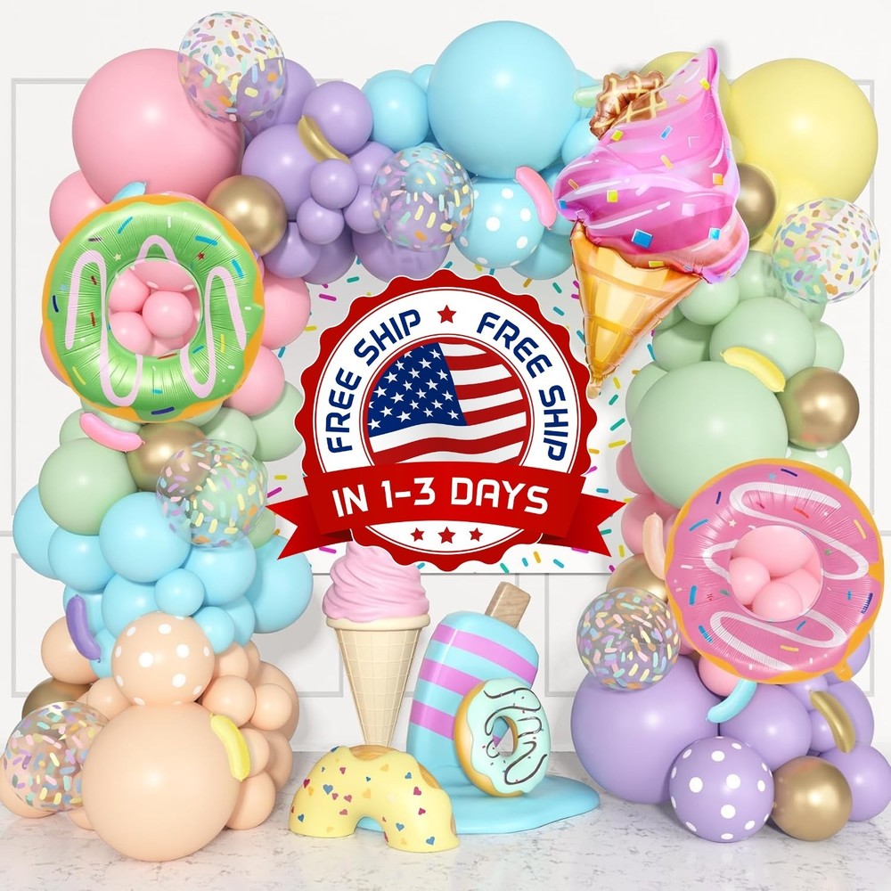Kit De Arco De Guirnalda De Globos De Donut Pastel Para Niñas Kit De Arco NUEVO.