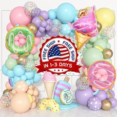 Kit De Arco De Guirnalda De Globos De Donut Pastel Para Niñas Kit De Arco NUEVO.