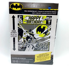 Batman Wall Decorating Kit Birthday Party 6′ Back Drop Indoor Outdoor 5 Piece