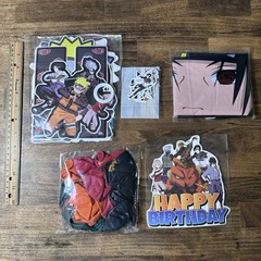Naruto Anime Birthday Party Supplies Set – Banner, Cake Topper, Balloons