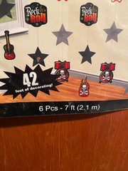 Rock & Roll 6 String Hanging Decoration 7 Feet Long *NEW/Unopened* xx1