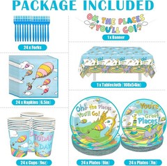 Graduation Party Supplies Set Oh The Places You Go Banner Plates Napkins Cups