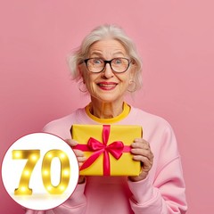 70th Birthday Decorations LED Numbers for Party Table Wall Decor