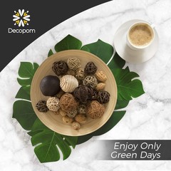 Decopom Palm Leaves Artificial Tropical Monstera-84Pcs 6 Kinds Large Green