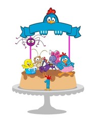 Personalized Galinha Pintadinha Cake Topper