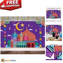 Quality Ramadan Mubarak Banner 72.83″ x 43.31″ – Perfect for Celebrations