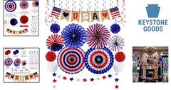 Patriotic 26-Pc Party Decorations Bundle for 4th of July & Memorial Day