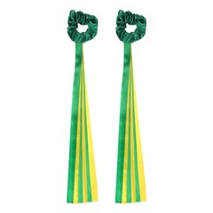 Rainbow Dance Ribbons, Wrist Streamers 20″ & 2 Pcs & Green & Yellow