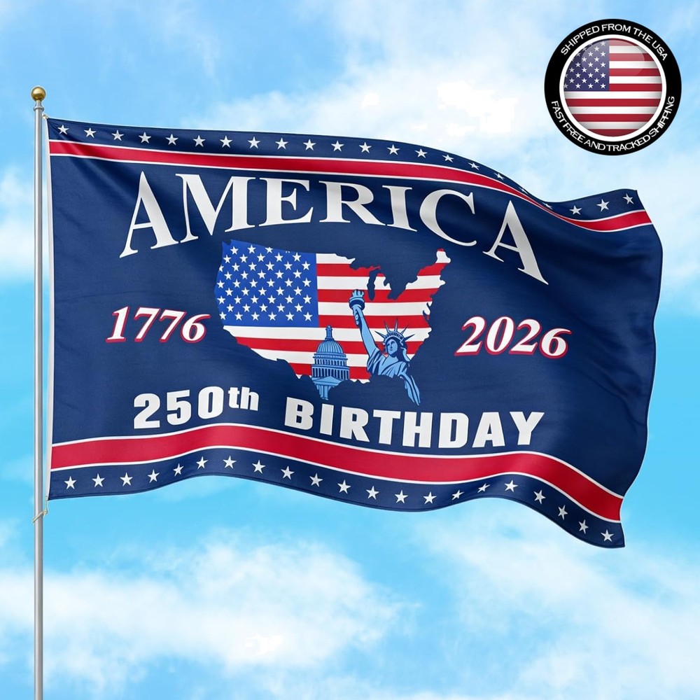 3×5 Ft Double-Sided 250th Anniversary American Flag – Perfect for July 4th Decor