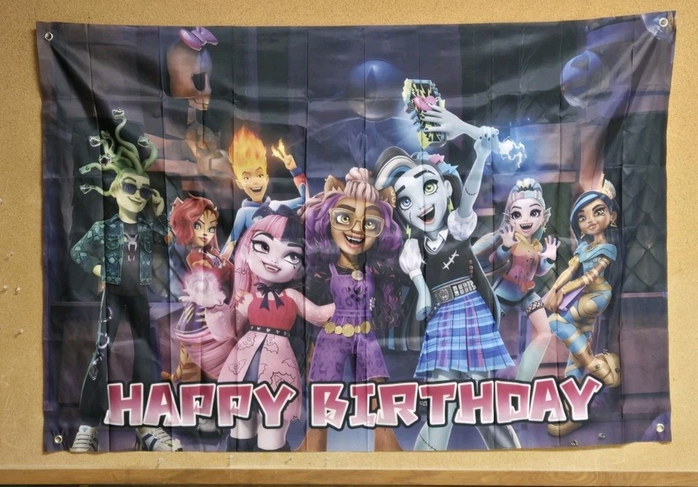 MONSTER HIGH – BACKDROP / TAPESTRY – 57″ x 40″ FOR PARTY, ROOM, ANY OTHER EVENT