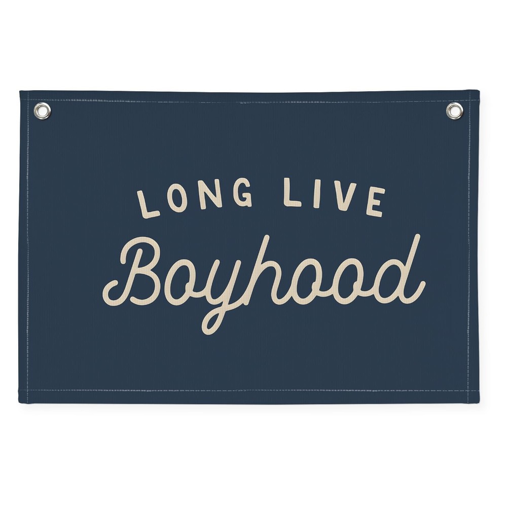 Navy Blue Decor Long Live Boyhood Banner Boy Room Decor, Banner Flag Nursery …