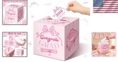 Vibrant Pink Bow Graduation Card Box – Perfect for 2026 Graduates