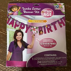 2012 Dora The Explorer Nickelodeon Jumbo Letter Banner Kit New