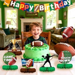 Football Party Table Decorations | Football Birthday Honeycomb Centerpieces T…
