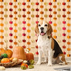 Thanksgiving Party Decorations 2Pack 3.3 x 6.6 ft Red Gold Orange Maple Leave…