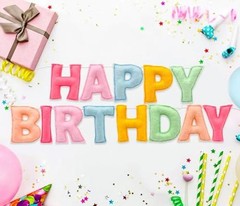 Pre-Strung 3D Pastel Felt Happy Birthday Banner, Handmade Soft Fresh Color