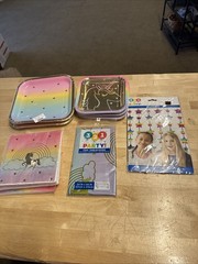 Unicorn birthday party supplies bundle