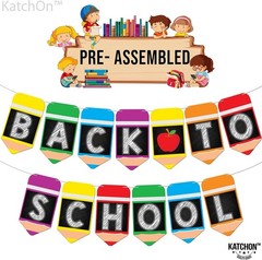 Large Back To School Banner – 2 Strings 10 Feet, No DIY | Pencil Banner, Welc…