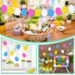 Foam Easter Eggs Egg Shaped Cutouts 4.6×6 Inch DIY Crafts Kit 72 PCS