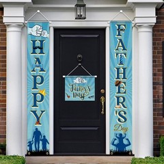 Happy Fathers Day Decorations-Father Day Porch Sign,3pcs Blue Father Day Front