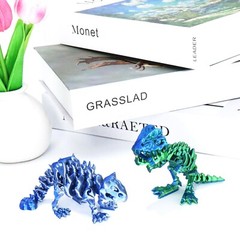 4Pcs 3D Printed Dinosaur Bones,Articulated T-Rex Skeletons, 3D Printed Tricer…