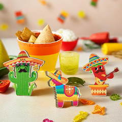 3 Pcs Mexican Fiesta Table Centerpiece Sign Cinco De Mayo Table Signs Sombrero C
