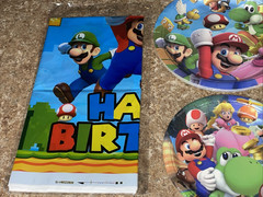Super Mario Bros Party Supplies Birthday Party Plates Napkins Banner (41 Pieces)