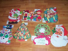 Christmas Diecuts Cutouts Vintage Decorations Eureka U Pick NOT a LOT