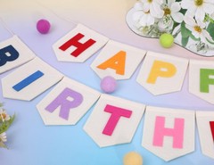 Colorful Happy Birthday Banner – Rainbow Birthday Party Decorations,Bohemian …