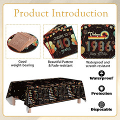 40Th Birthday Decorations for Men Women, Cheers to 40 Years Vintage Party Suppli
