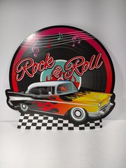 Rock and Roll Cut Out Music Party Decoration 50s Car 11″ x 11 Two-sided Poster